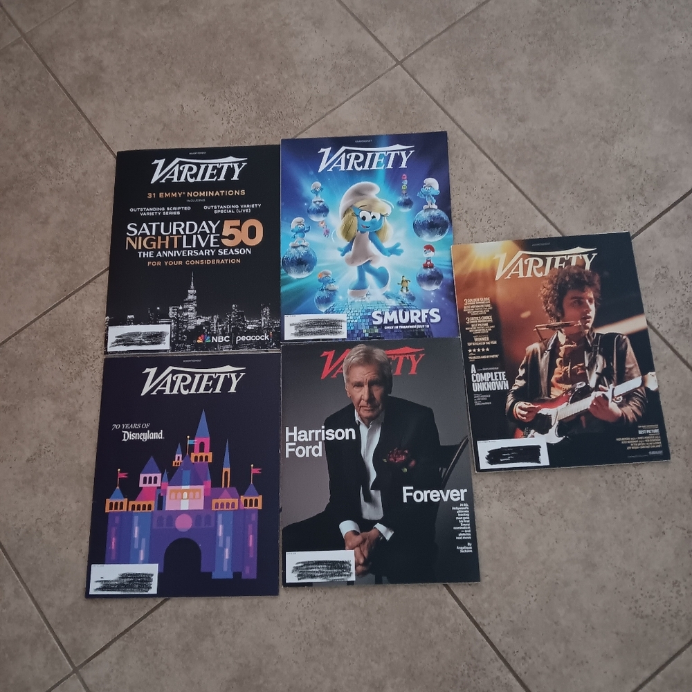 Bundle of 5 VARIETY Magazines